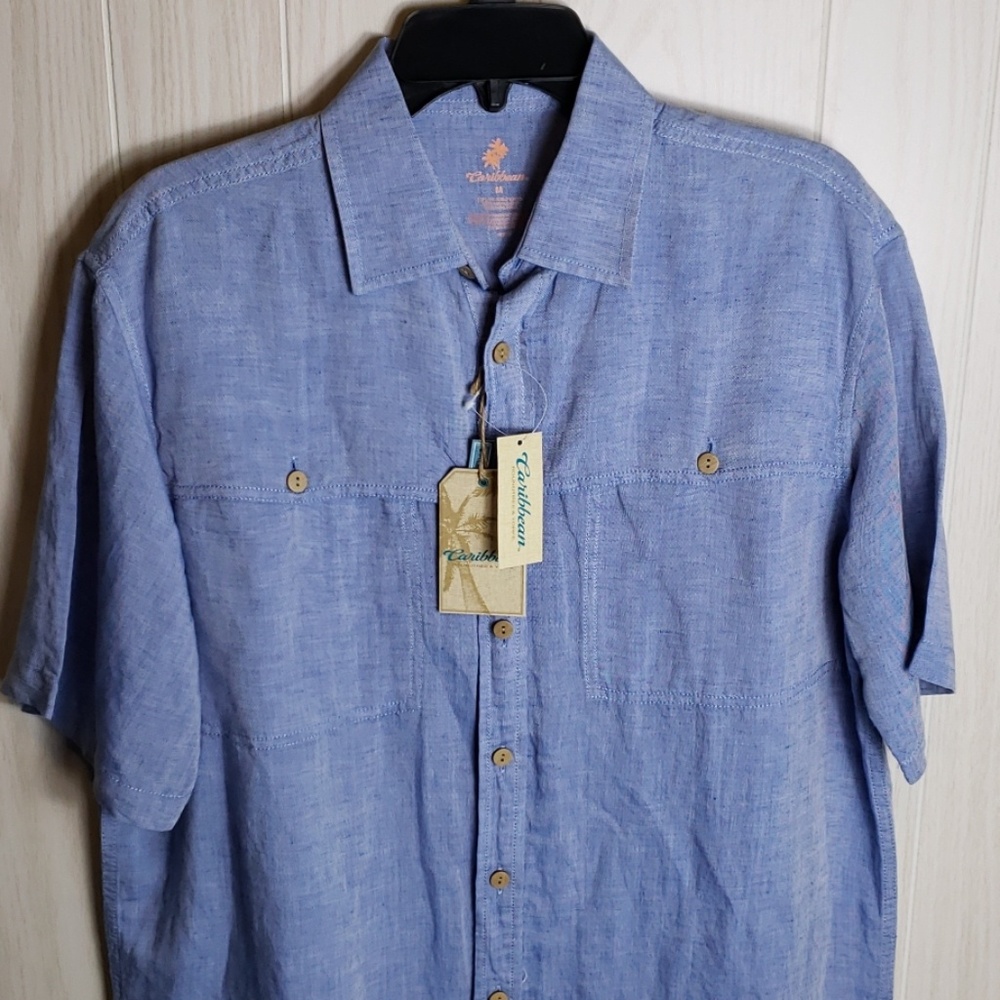 Caribbean Short Sleeve Island Fishing Vented Solid